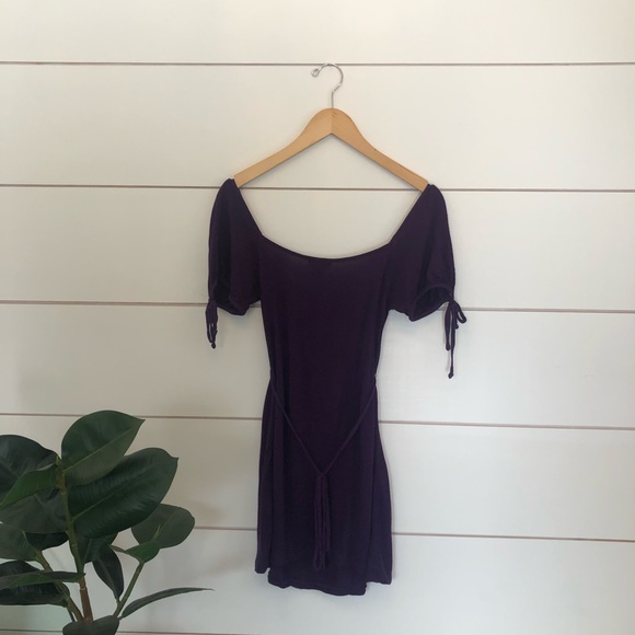 WET SEAL eggplant purple long shirt - Picture 2 of 7